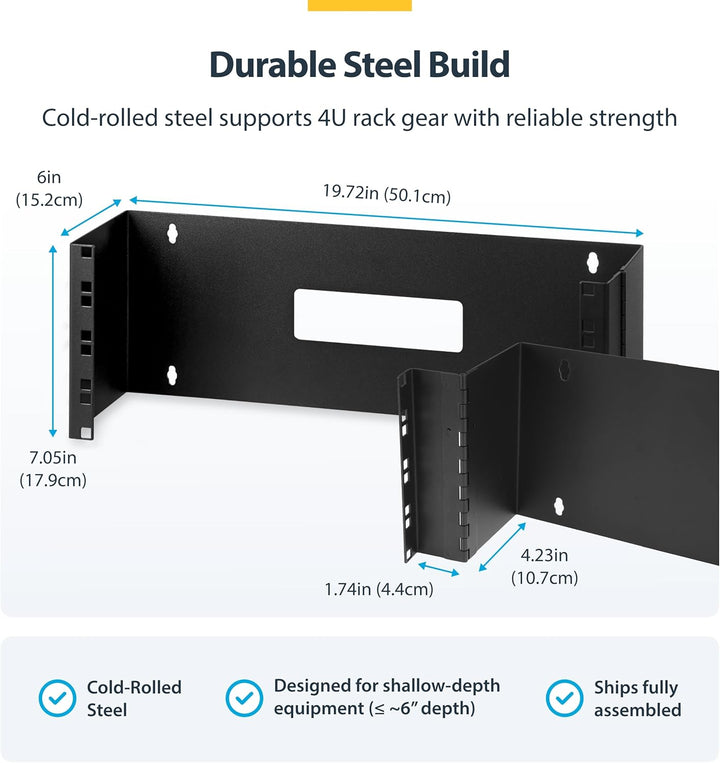 StarTech.com Patchpanel Wandmontage - Patch-Halter zur Wandmontage - Patch-Halter - Patchpanel zur W