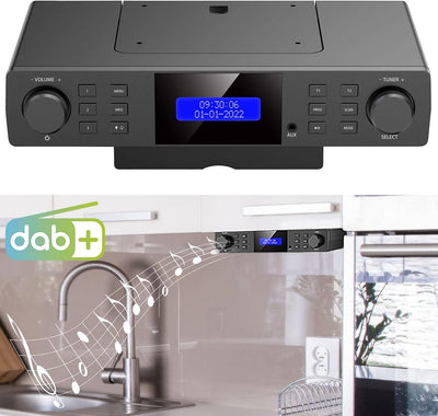 VR-Radio Unterbauradio: Unterbau-Küchenradio DAB+/UKW, RDS, Wecker, Timer, LCD-Display, AUX (Unterba