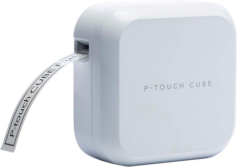 Brother P-Touch Cube Plus Beschriftungsgerät, weiss & TZE231 TZe-231 P-Touch Schriftband (12mm x 8m,