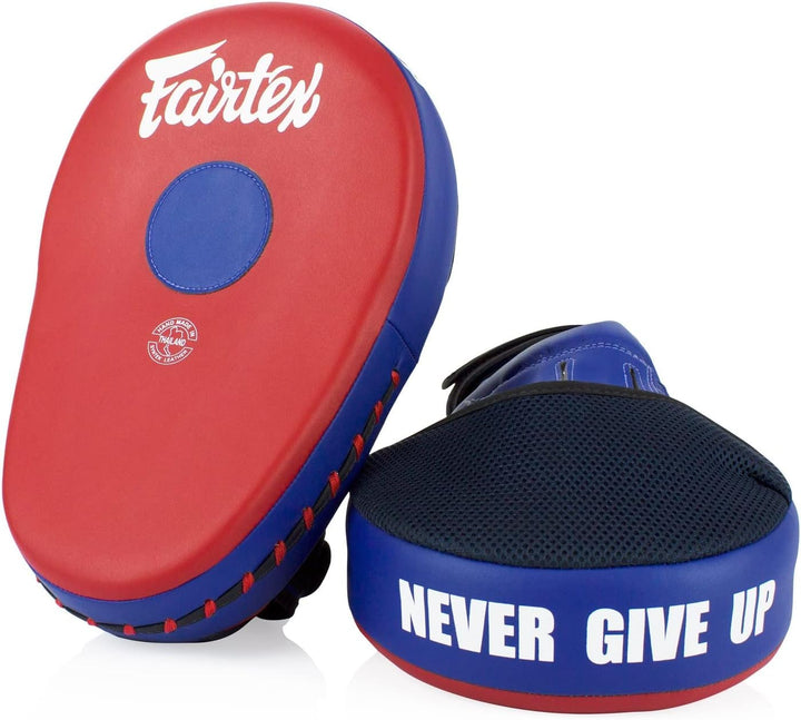 Fairtex FMV13 Maximierter Fokus Handschuhe für Boxen, Muay Thai Kickboxen, MMA Rot/Blau, Rot/Blau