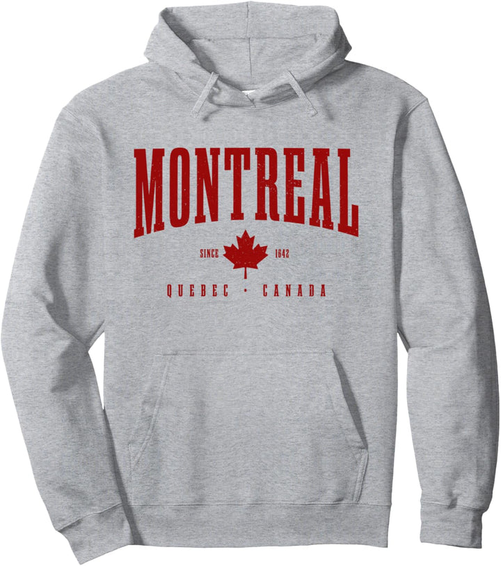 Montreal Est. 1642 Quebec Kanada Ahornblatt Vintage Pullover Hoodie