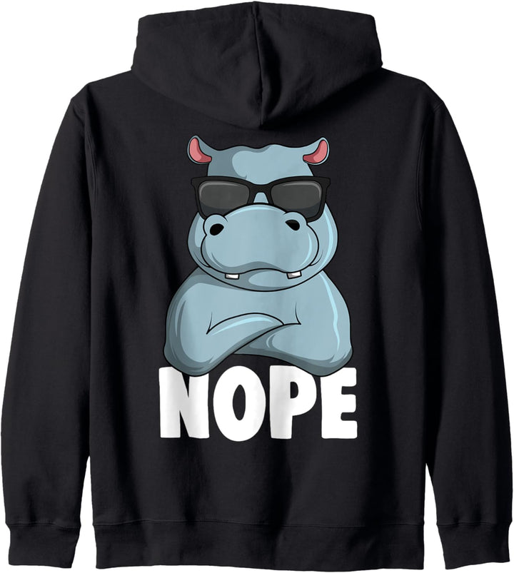Nilpferd Hippo Kinder Jungen Mädchen Kapuzenjacke