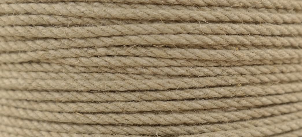 Hanfseil - Hanf-Seil Durchmesser 4 mm - 100 Meter auf Scheibenspule - 100% Naturhanf