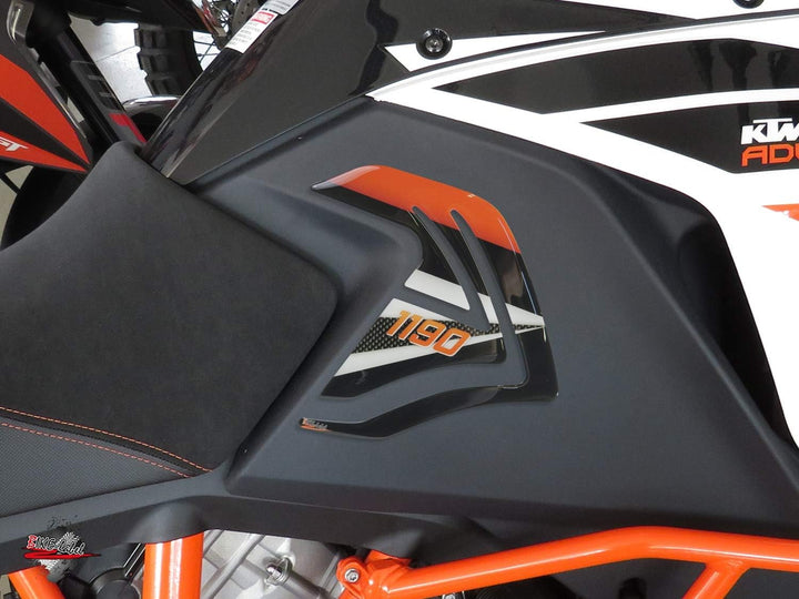 BIKE-label Tankpad Seitenpad Carbon Orange kompatibel für KTM 1190 Adventure + R 800125