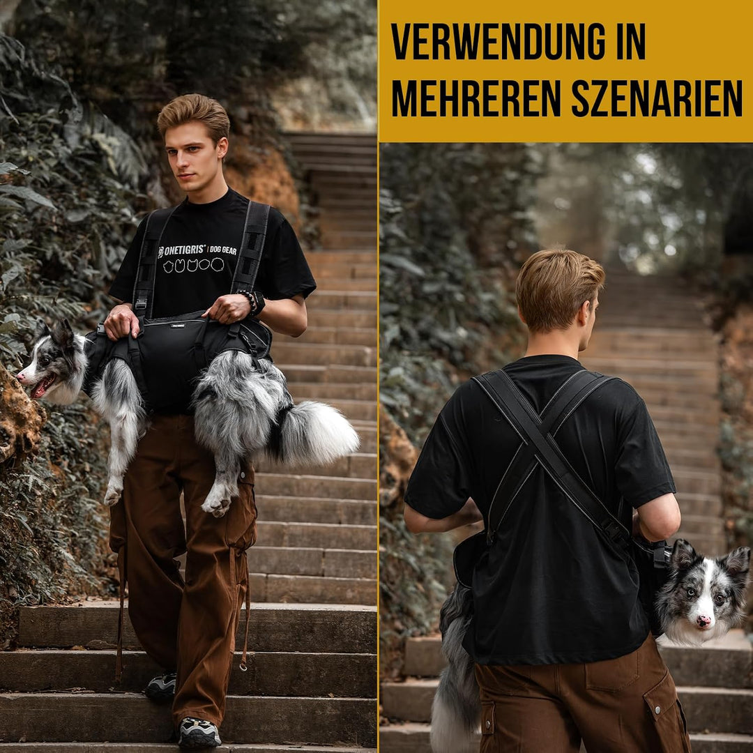 OneTigris Tragegeschirr für Hunde, Support Ridge Outdoor Hundetragehilfe für Wanderungen, Notfälle &amp;