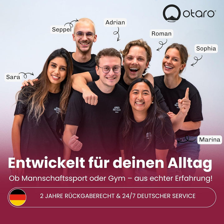 OTARO Sporttasche mit Schuhfach & Nassfach – 50L Reise- & Fitnesstasche mit Laptopfach, Rucksackgurt