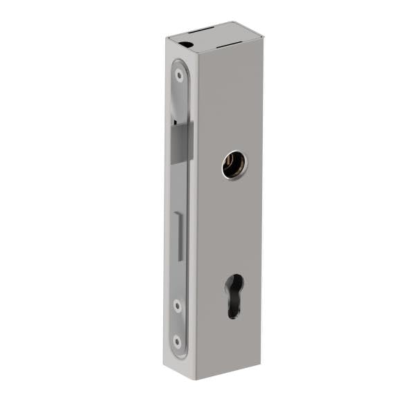 Sellon24 Schlosskasten-Set Stahl ohne Drücker Profil 60x40 mm Flügeltor Einsteckschloss