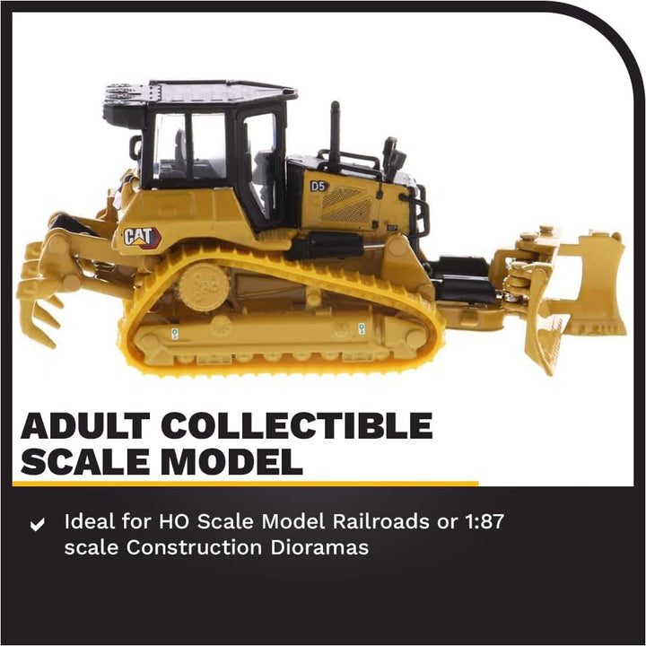 Diecast Masters 85953 - Caterpillar Bulldozer mit Klappschild D5 LGP, Massstab 1:87, ab 14 Jahren