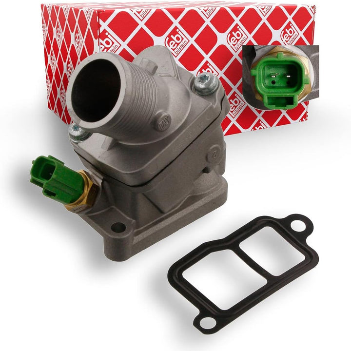 febi bilstein 34850 Thermostat mit Gehäuse, Dichtung und Temperatursensor , 1 Stück