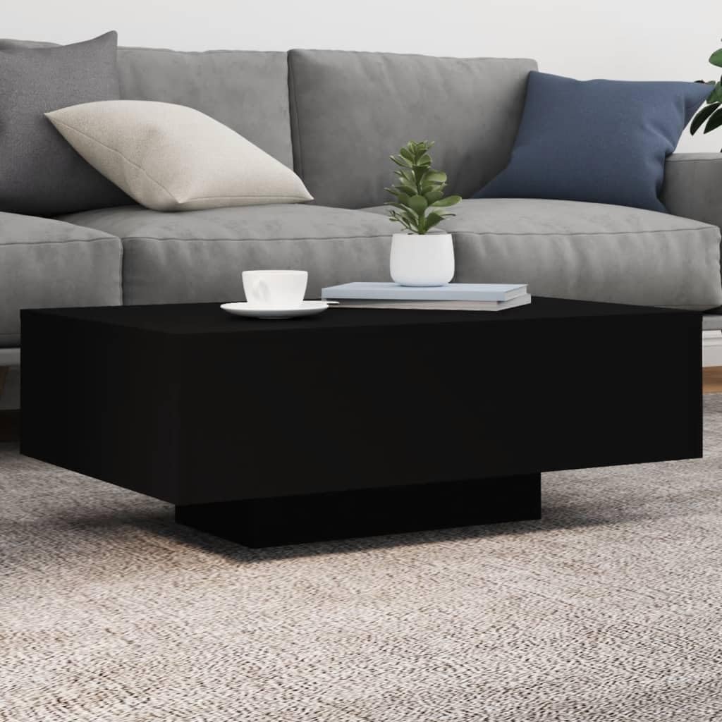 vidaXL Couchtisch, Beistelltisch mit LED-Leuchten, Sofatisch Tisch für Wohnzimmer, Kaffeetisch Teeti