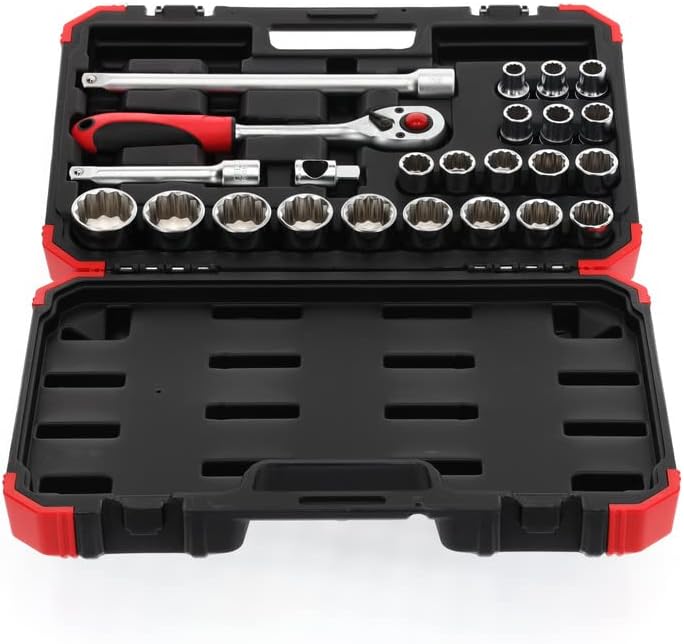 GEDORE red Steckschlüsselsatz, 24-teilig, Mit Umschaltknarre, Ratsche, Steckschlüssel und Bitsatz, 1
