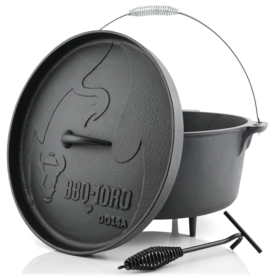 BBQ-Toro Dutch Oven Alpha Serie | 13,3 Liter (DO14A), Topf mit Füsse | bereits eingebrannt - preseas