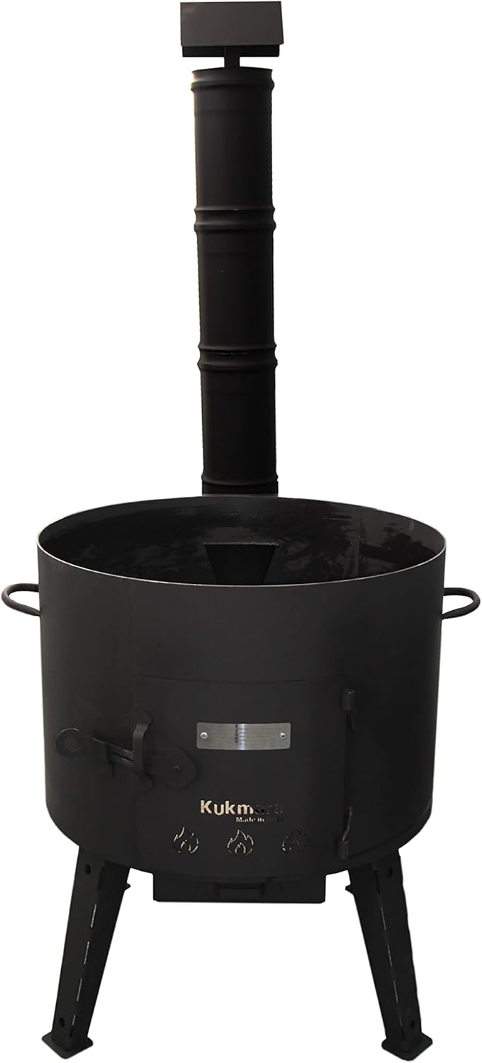 Utschak mit Abzugs-Rohr, Durchmesser: 50cm Feldküche, Gulaschkessel Feuerkessel Feuer-Ofen Outdoor f