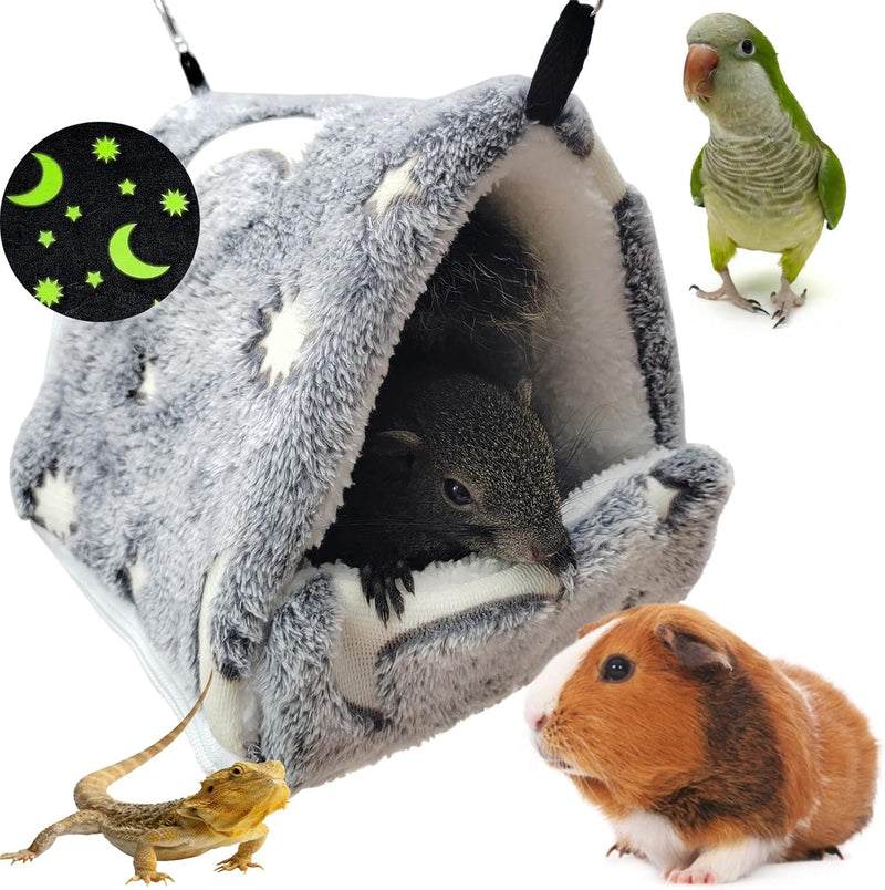 LeerKing Kleintiere Kuschelhöhle Meerschweinchen Kuschelbett Nest Plüsch Haus Hängematte für Ratte H