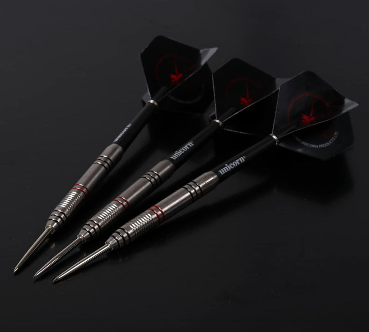 Unicorn Steel Tip Darts Set, Core Plus, Tungsten Barrels, 20g, 21g, 22g, 23g, 24g, 25g, 26g or 27g C