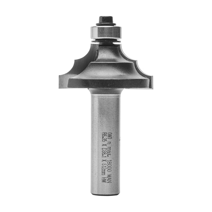 ENT 14522 Doppelradienfräser HW, Schaft (S) 12 mm, Durchmesser (D) 38,1 mm, NL 17,5 mm, R 6,35 mm, S