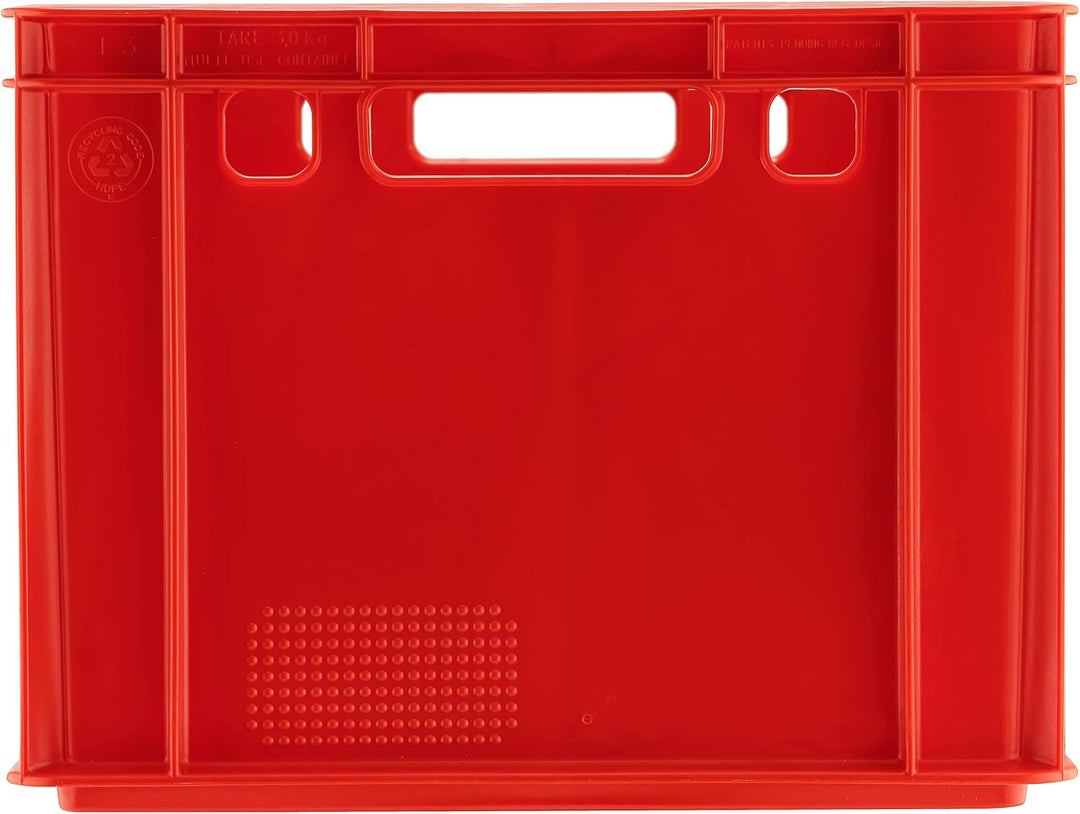 BURI 2x Fleischkiste E3 Fleischerkiste grosse Lagerkiste 60x40x30 cm lebensmittelecht robust, stapel