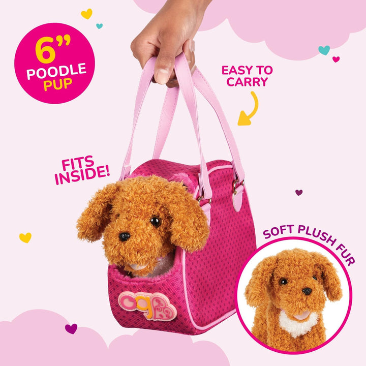 Our Generation - Hop in Dog Carrier - Pudel Plüschhund - Tragetasche für Haustiere - 46 cm Puppe Zub