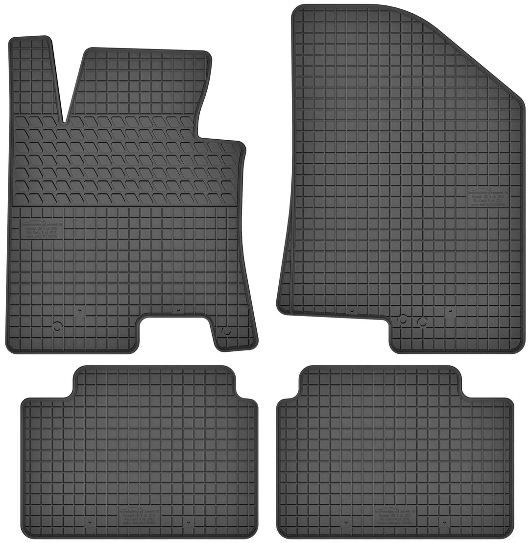 Gummimatten Gummi Fussmatten Satz für Hyundai i30 II/Kia Cee'd II (2012-2018) - Passgenau
