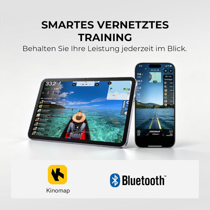 RE1 Wasser-Rudergerät klappbar mit 14-L-Wassertank für Zuhause | Kinomap-kompatibel, LCD-Display, st