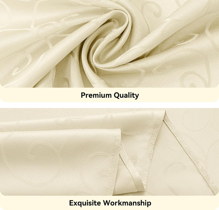 Romanstile Weihnachten Tischdecke abwaschbar 300 x 150 cm beige rechteckig wasserabweisend Christmas