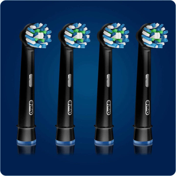 Oral-B CrossAction Bürsten, Schwarz, 4 Stück Schwarz 4 stück (1er Pack) Oral-B CrossAction Bürsten,