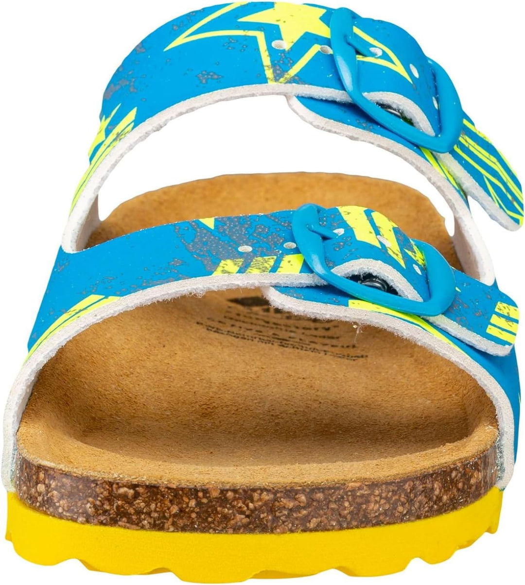 Lico Jungen Bioline Top Hausschuh, Blau/ Gelb, 36 EU