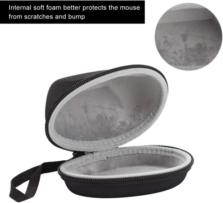 Eva Material Wireless Mouse Case mit weichem Schaumstoff Hard Travel Case Tragbare Handschlaufe Pass