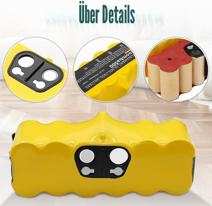 5000mAh Ersatzakku für iRobot Roomba 14,4V 500 600 800 800 900 510 530 532 535 540 550 560 562 570 5