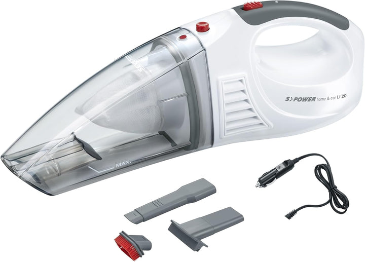 SEVERIN 3-in-1 Akku Handstaubsauger S´POWER home & car Li 20, Handsauger Nass/Trocken mit starkem 7,