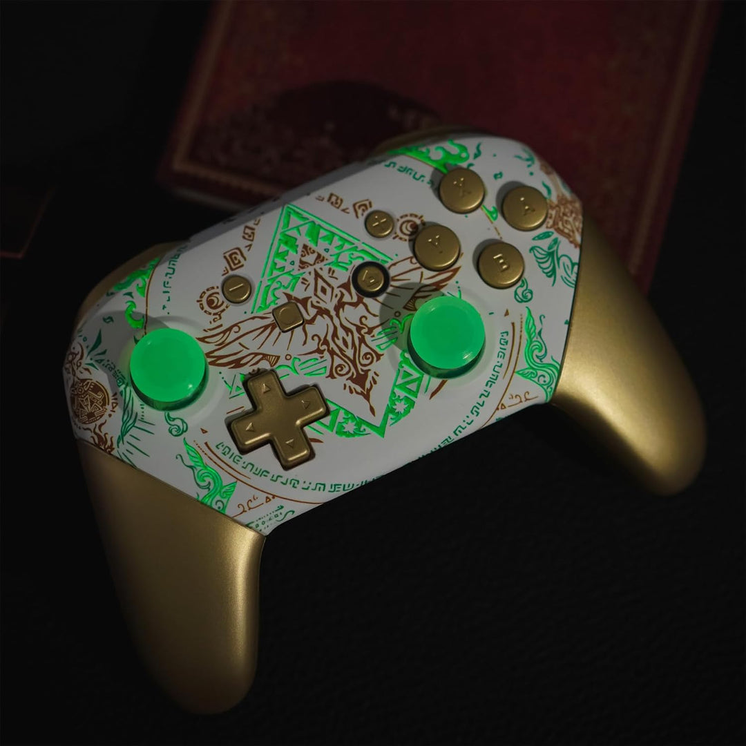 eXtremeRate Griff Hülle Set kompatibel mit Nintendo Switch Pro Controller, DIY-Ersatz Front Case/Bac
