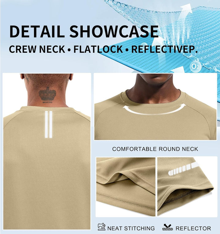 Herren Activewear T-Shirts 1/3/4/5/6er Pack | Slim Fit Sport Shirts | Atmungsaktiv, Schnelltrocknend