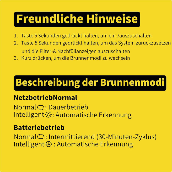 1.8L Kabellose Katzenbrunnen mit 5200mAh Akku, kabelloser Haustierbrunnen mit extrem leiser Pumpe, 2