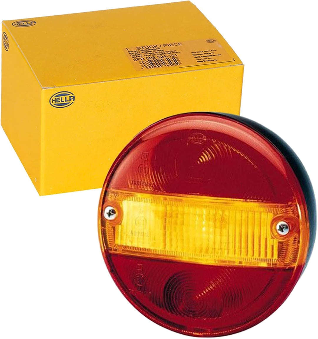 Hella Rückleuchte - Glühlampe - 24V / 12V - Anbau/geschraubt - ECE/ADR/GGVS/nicht SAE - Lichtscheibe