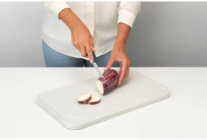 Brabantia Tasty+ Schneidebrett, Kunststoff, Dunk Grau 43L x 26B cm, 43L x 26B cm