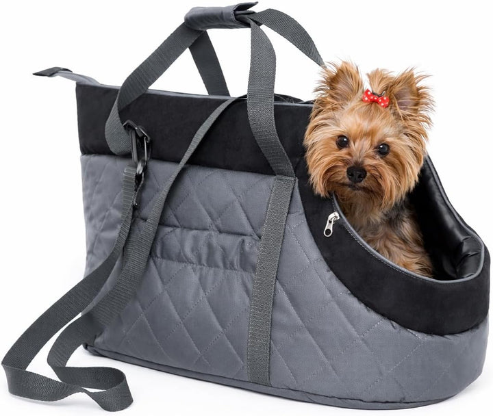 Hobbydog TORGZC6 Tragetasche für Hunde und Katzen, 27 x 25 x 43 cm, grau mit Pfoten