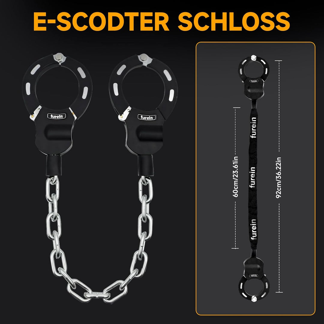 E Scooter Schloss,Handschellenschloss Diebstahlsicher,E Roller Schloss Hohe Sicherheit,Fahrradschlos