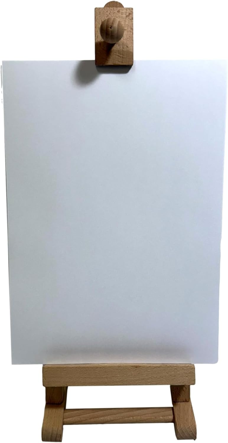Wooden World – Holzstaffelei 40 cm – Verstellbare Tischstaffelei für Malerei und Präsentation – Stän