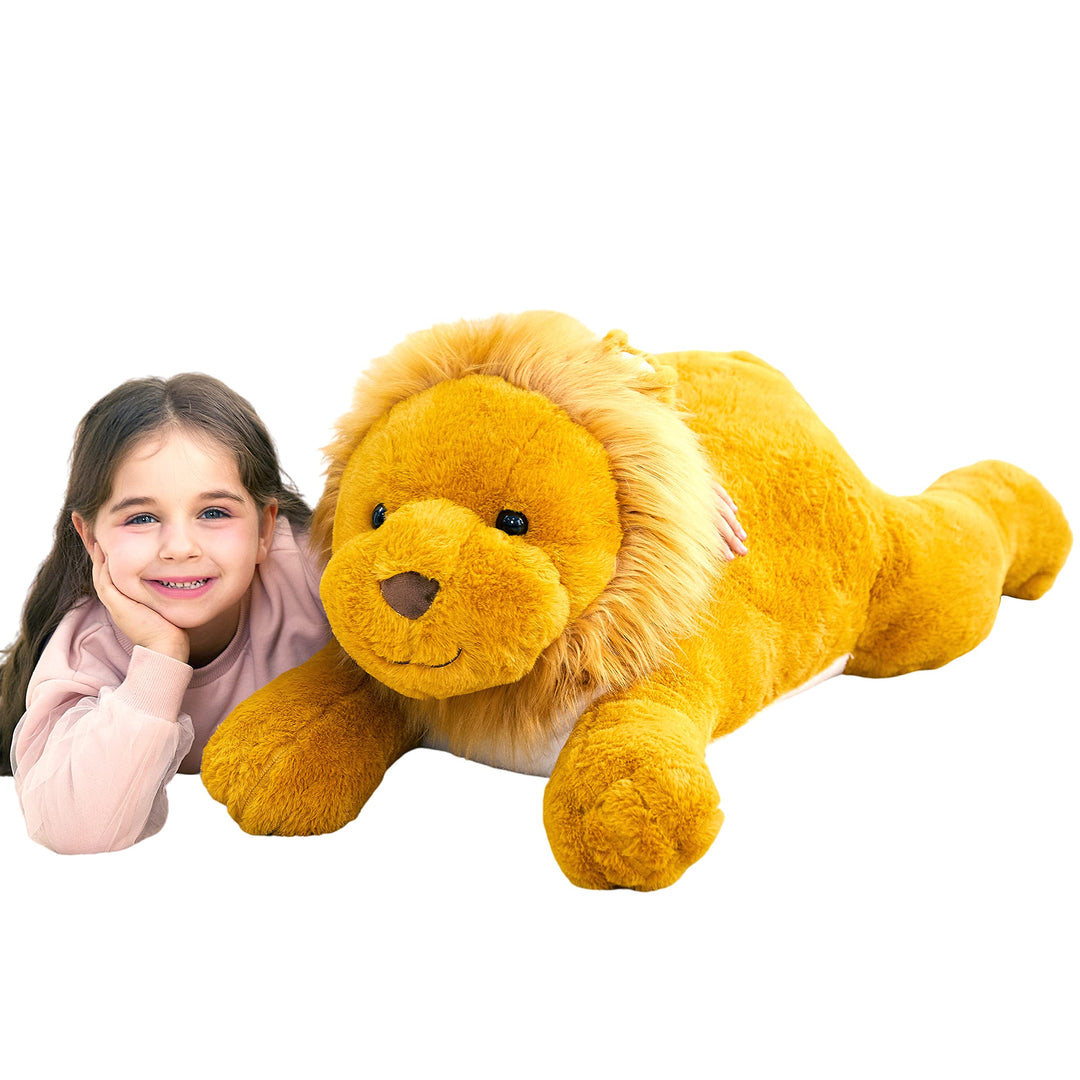 IKASA Gross Löwe Kuscheltier Riesen Stofftier,Gross Plüschtier Riesige Plüsch Spielzeug 78cm Flausch