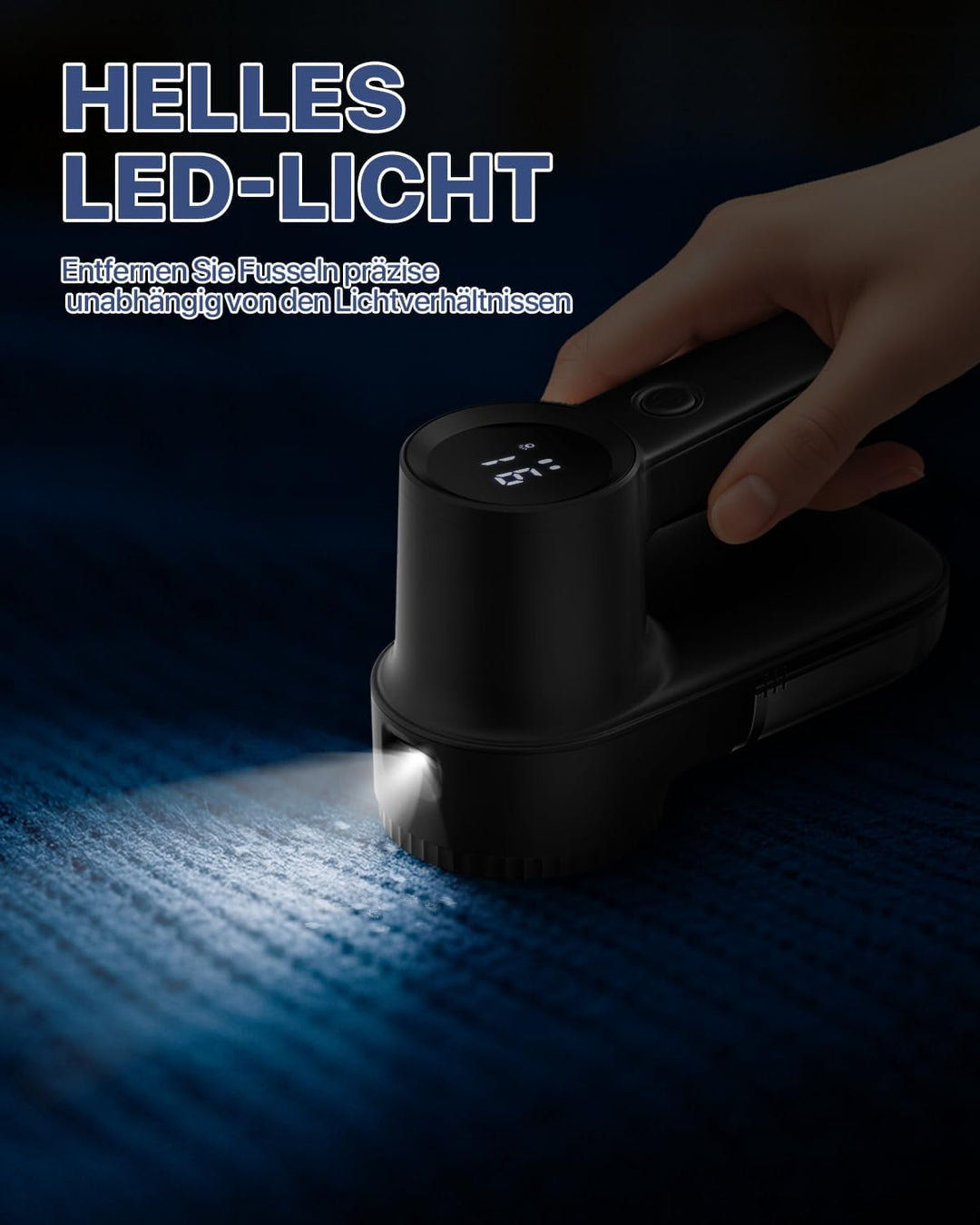 Fusselrasierer Elektrisch, [USB Aufladung- 2000mAh] Fusselrasierer mit LED-Digitalanzeige, 3 Einstel