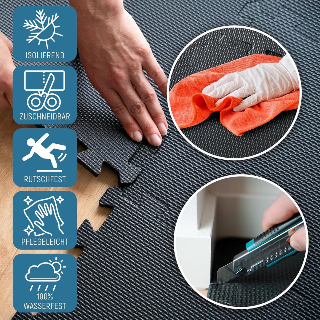 NEOLYMP Bodenschutzmatte Fitness - Trainingsmatte für Sportgeräte, extra dicker und robuster Sportbo