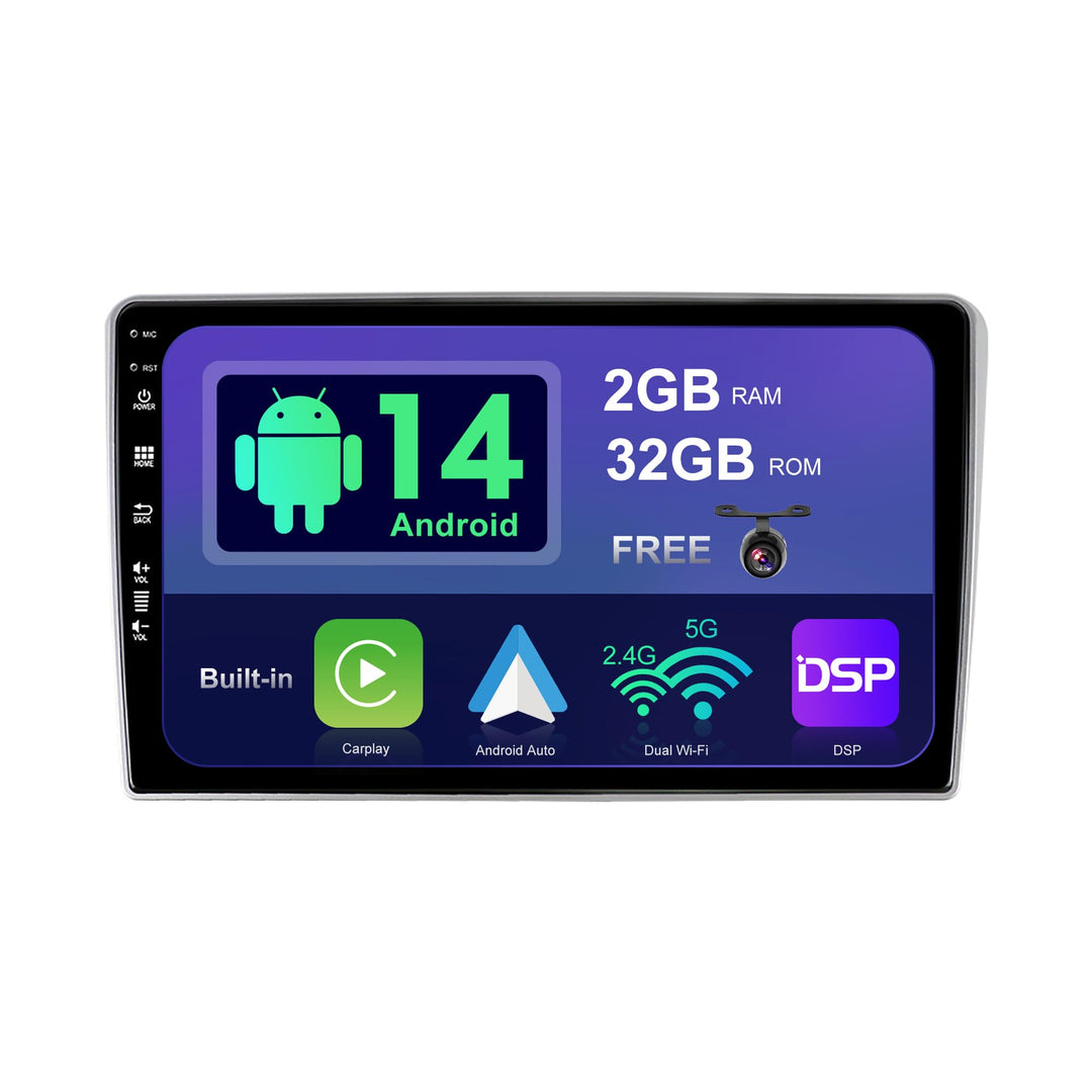 SXAUTO Android 12 IPS Autoradio für Toyota Avensis (2002-2008) - Eingebaut CarPlay/Android Auto - Rü