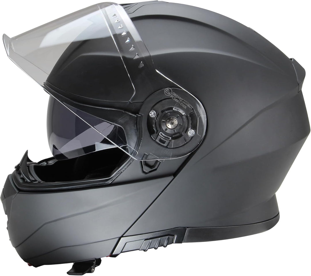 CMX Klapphelm matt schwarz mit getönten Ersatzvisier L