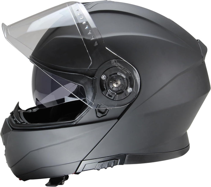 CMX Klapphelm matt schwarz mit getönten Ersatzvisier L