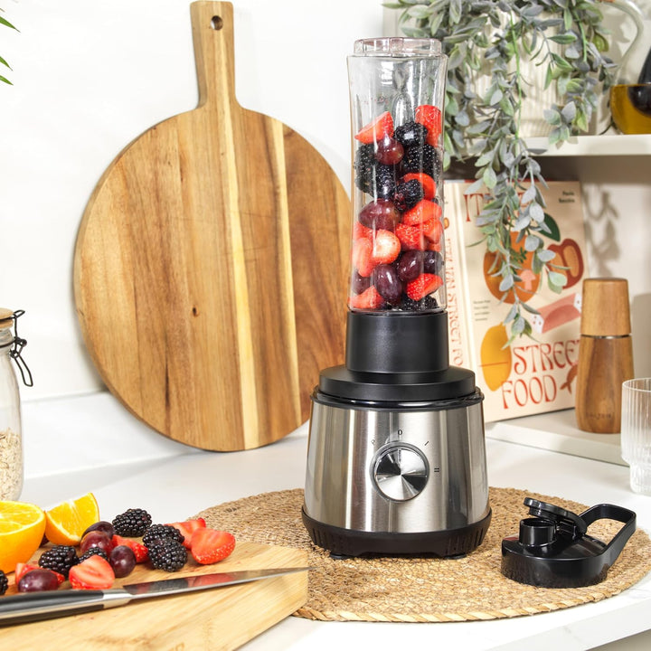 Salter 4-in-1 Entsafter & Mixer – Obstentsafter & Smoothie-Maker, 1L Mixbehälter, inklusive 600ml Sp