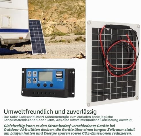 Solarpanel-Set, 300 W, DC 12 V, 24 V, 50 A, IP67, Wasserdicht, Hocheffizientes Solarpanel und Solarl