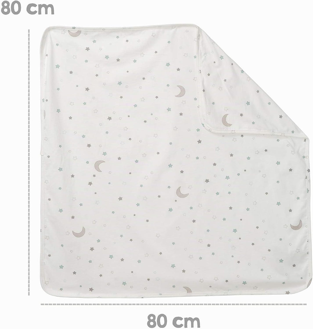 roba Babydecke Sternenzauber - 80 x 80 cm - Jerseydecke aus Baumwolle für Mädchen &amp; Jungen - Kinderw