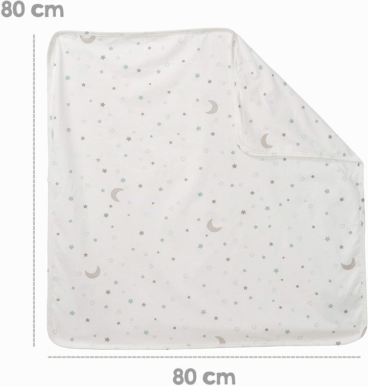 roba Babydecke Sternenzauber - 80 x 80 cm - Jerseydecke aus Baumwolle für Mädchen &amp; Jungen - Kinderw