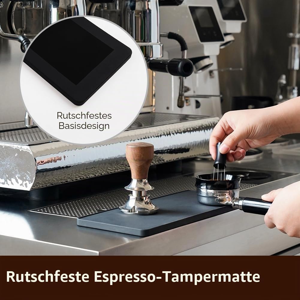 watchget Espresso-Tamping-Matte, Kaffee-Tamper-Matte, Tamp-Matte für Espresso, rutschfeste Silikon-K