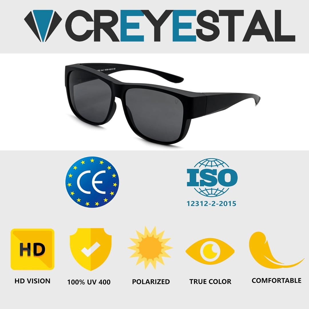 Polarisiert Überzieh Sonnenbrille mit Antireflex, Überbrille Sonnenbrille für Brillenträger, Ultrale